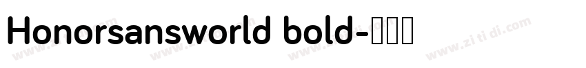 Honorsansworld bold字体转换